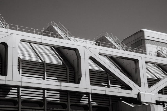 Black and white photo street photography Messe Nord Berlin